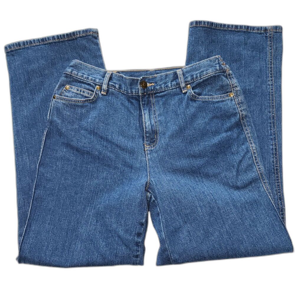 Vintage JM Collection Elastic Waist Blue Denim Jeans Sz 6P Short